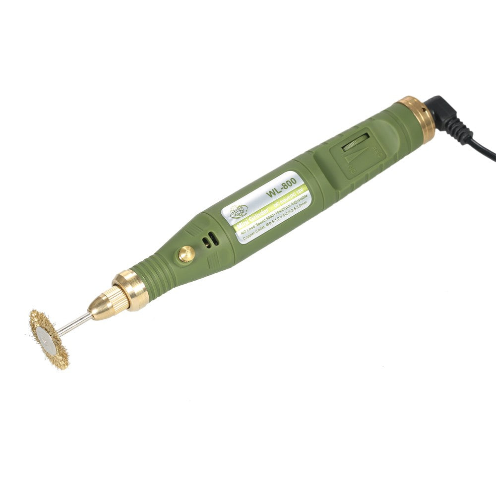 Electric Drill Grinding Milling Engraving Polishing Tools Mini Multi-functional Variable Speed Rotary Tool and Accessories Kit - US Plug / Army Green