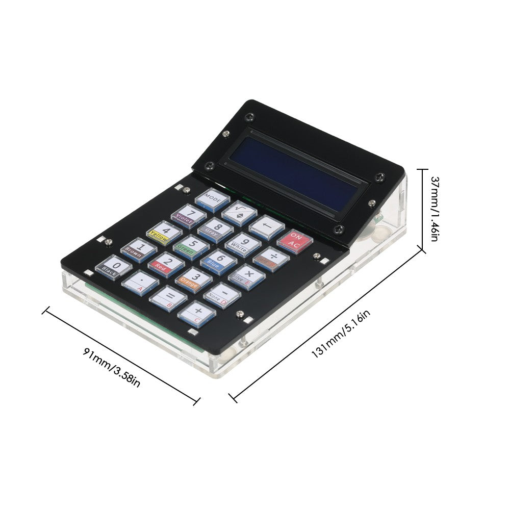 Multi-purpose Electronic Calculator Counter Electronics Computing DIY Calculator Counter Kit with Acrylic Case LCD Display
