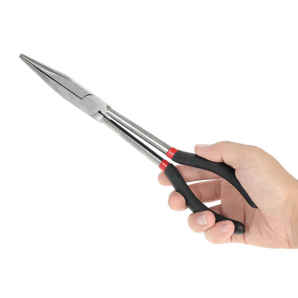 Extra Long Heavy-Duty 11&quot; Long Nose X Pliers Straight Nose Sharp-nose Plier Hand Tool