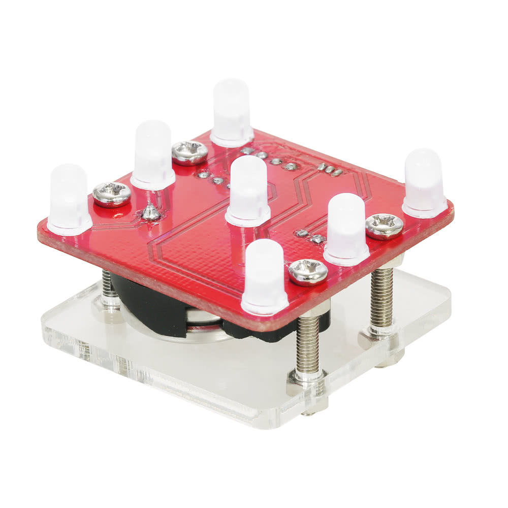 DIY LED Dice Kit Swing Shaking Module with Small Vibration Motor - Blue