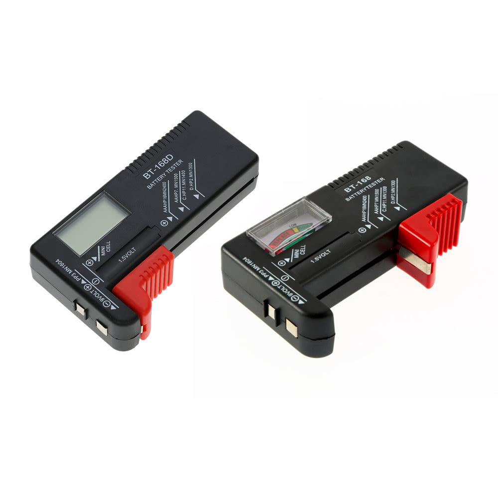 Battery Tester Checker Universal Battery Tester Monitor for AA/AAA/C/D/9V/1.5V/Button Cell Batteries Household Battery Testers Power Meter - Style A