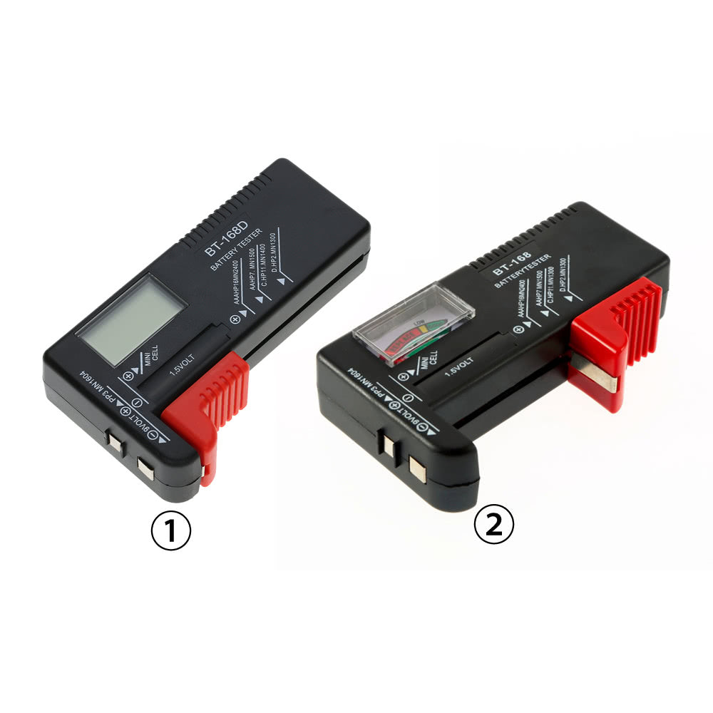 Battery Tester Checker Universal Battery Tester Monitor for AA/AAA/C/D/9V/1.5V/Button Cell Batteries Household Battery Testers Power Meter - Style A