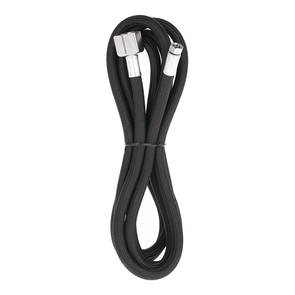 6&#39; Nylon Braided Airbrush Hose with Standard BSP Fitting Ends Regulator Compressor - Black