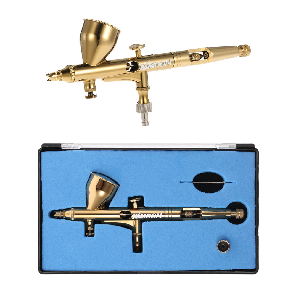 Set Air Brush for Art Painting Tattoo Nail Art KKmoon 0.25mm Gravity Feed Dual-action Airbrush Kit