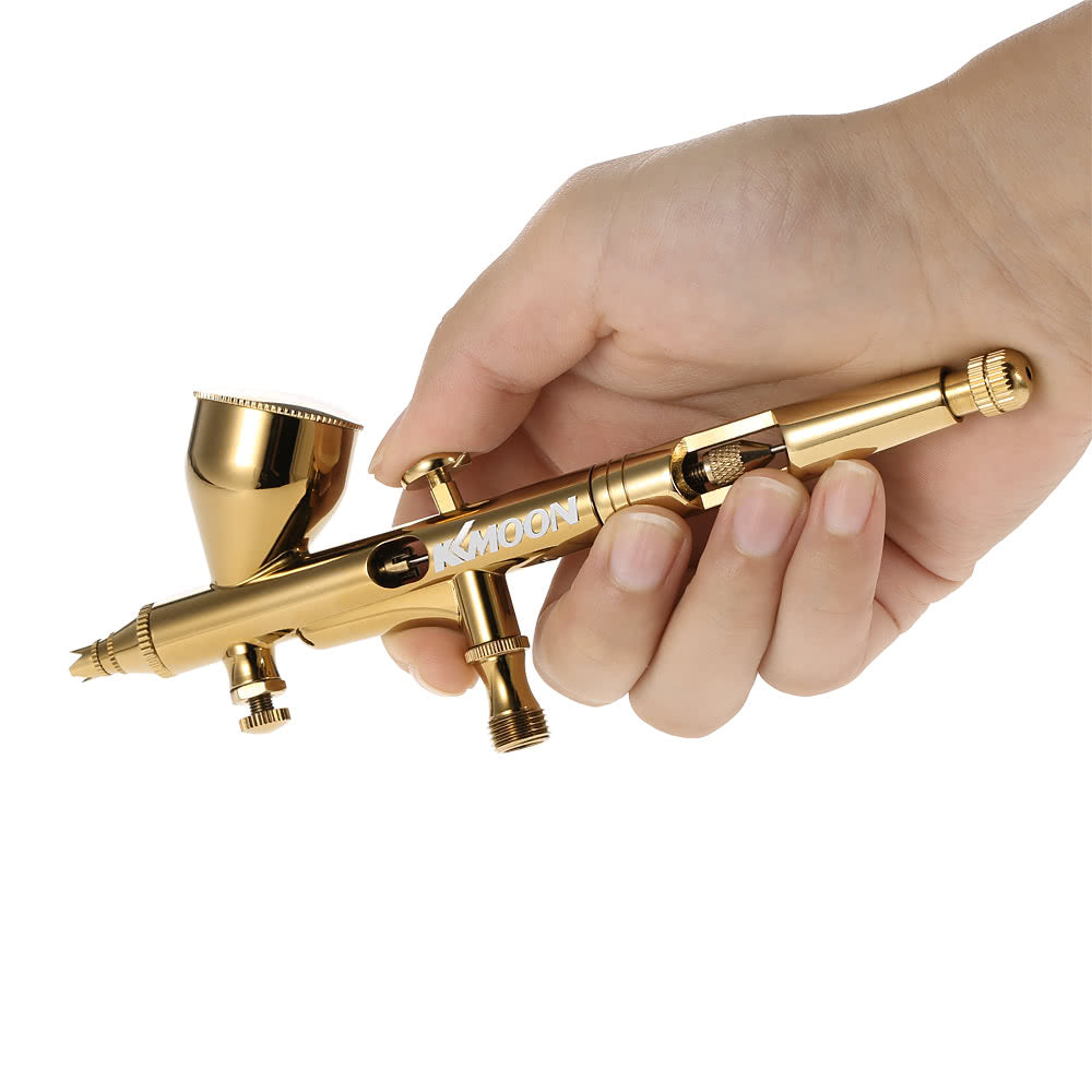 Set Air Brush for Art Painting Tattoo Nail Art KKmoon 0.25mm Gravity Feed Dual-action Airbrush Kit