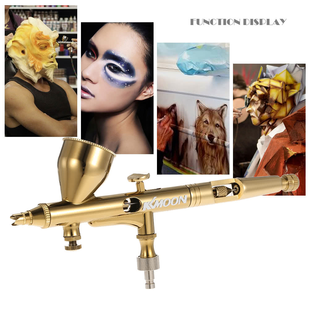 Set Air Brush for Art Painting Tattoo Nail Art KKmoon 0.25mm Gravity Feed Dual-action Airbrush Kit