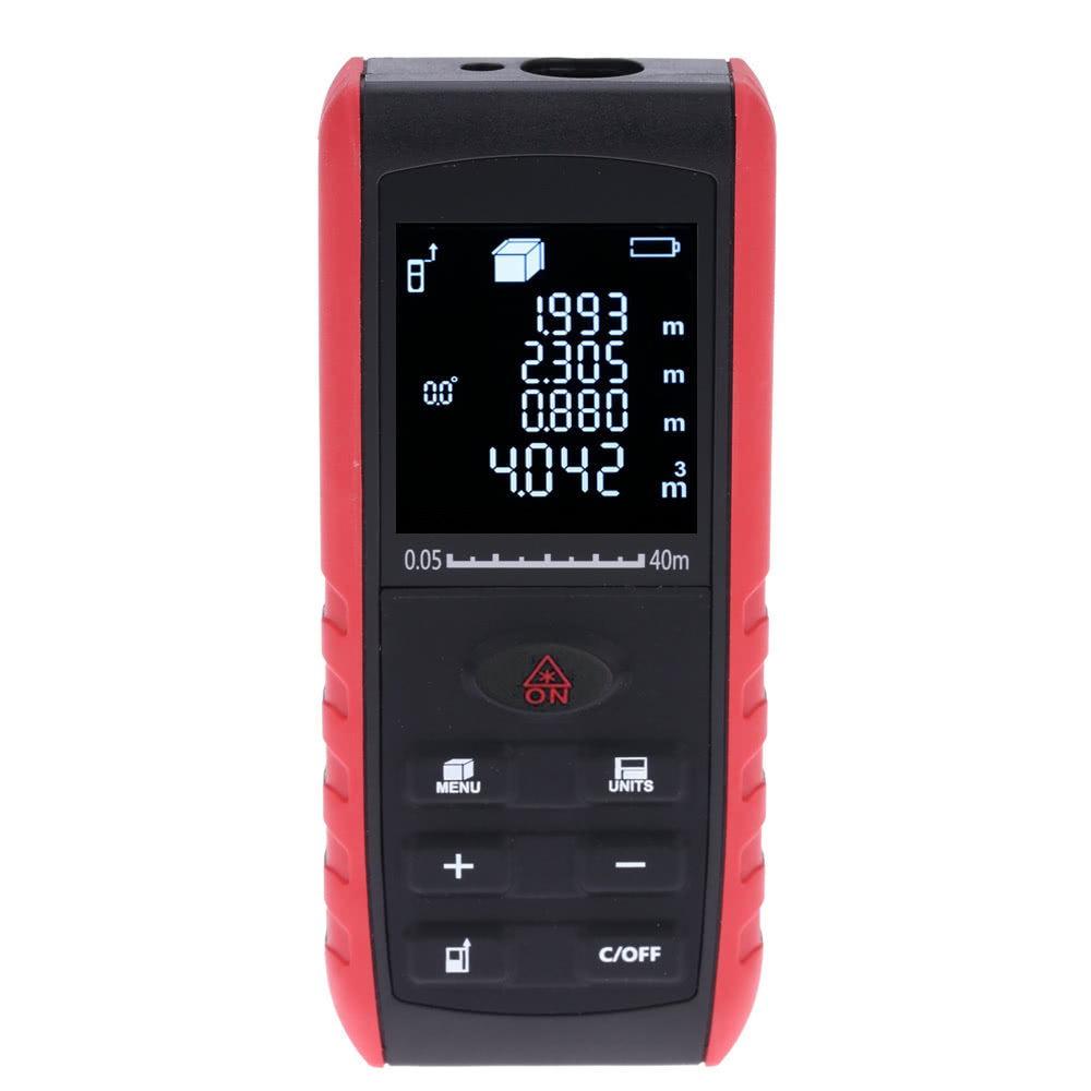 Portable Digital Laser Distance Meter Handheld Range Finder Area Volume Measurement - 40m