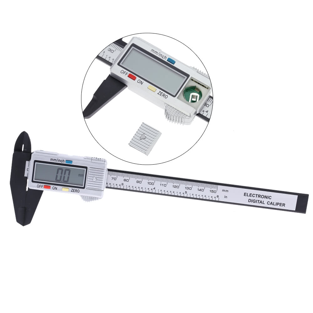 150mm Measuring Tool 6" Digital Gauge Vernier Caliper Fiberglass LCD Electronic Callipers