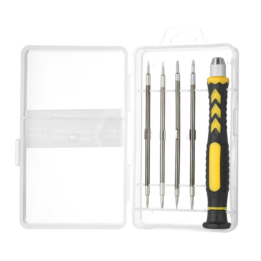 5 in 1 Multi-functional Screwdrivers Set with Magnetic Phillips and Torx Bits Electrical Work Repair Tools Kit - E3295-1