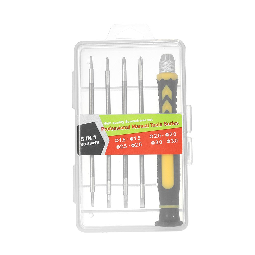 5 in 1 Multi-functional Screwdrivers Set with Magnetic Phillips and Torx Bits Electrical Work Repair Tools Kit - E3295-2