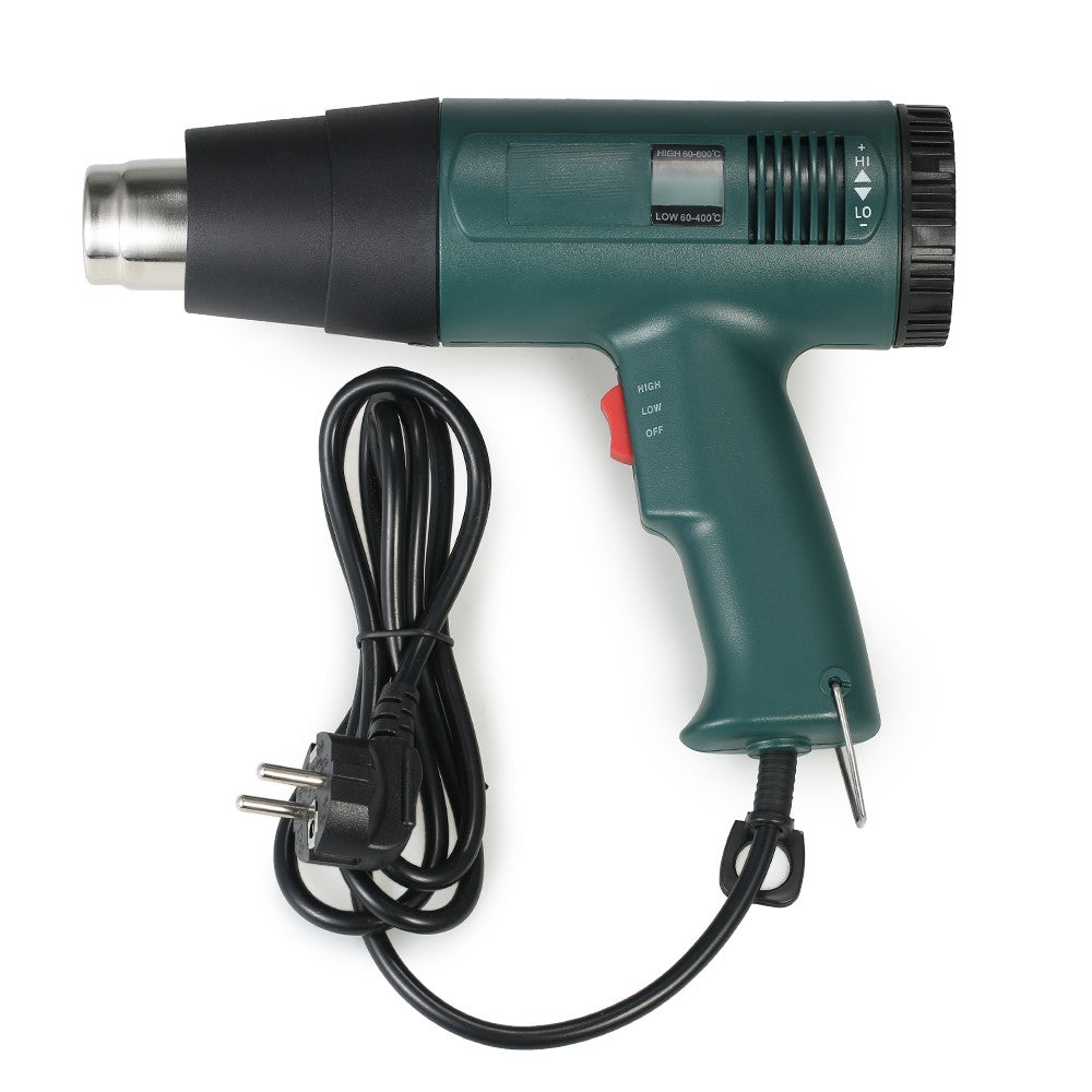 LCD Digital Temperature-controlled Electric Hot Air Gun Heat Gun Tool Set with 4pcs Nozzles 1800W AC110V - EU Plug