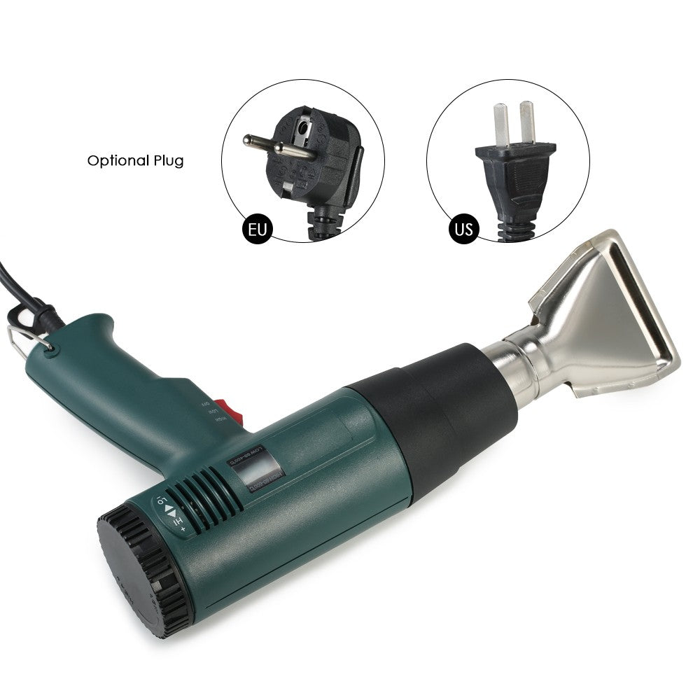 LCD Digital Temperature-controlled Electric Hot Air Gun Heat Gun Tool Set with 4pcs Nozzles 1800W AC110V - EU Plug
