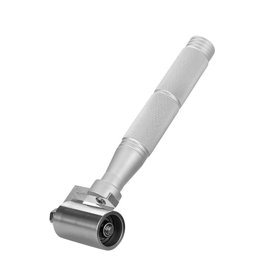 Bimetallic Bearing Stainless Steel Flat Pressure Roller Wallpaper Apply Hand Tool Resistant to Rust - Silver