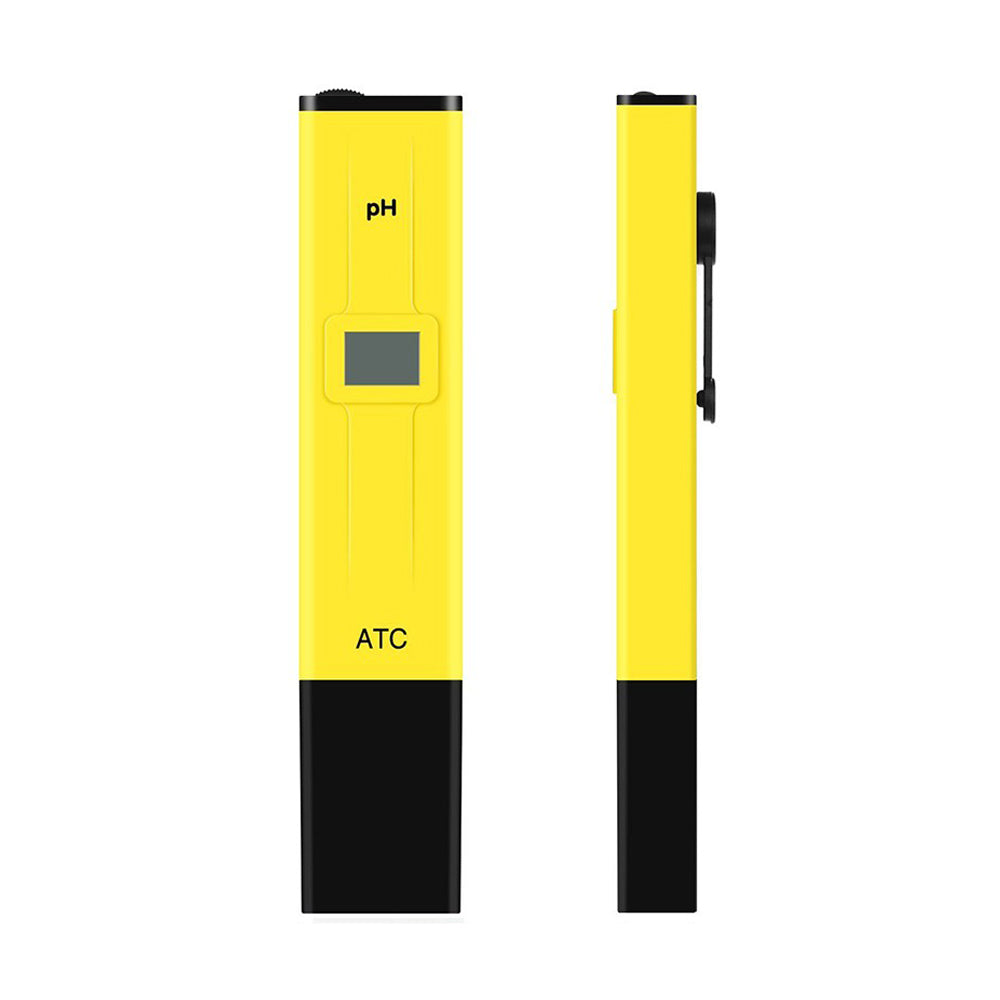 Digital LCD PH Test Pen Portable Auto Temp Compensation pH Meter Aquarium Water Quality Tester - Yellow