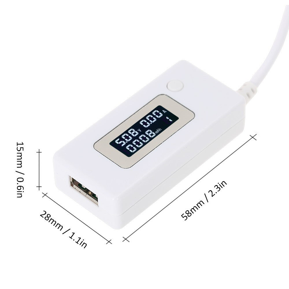 Digital OLED USB Charger Capacity Tester Current Voltage Meter for Phone Power Bank DC3-7V 0.05-3.50A