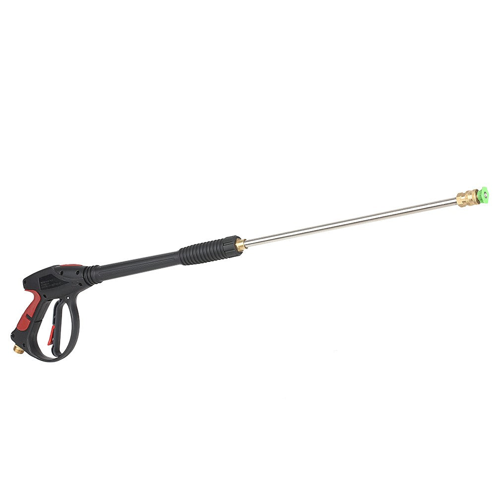 Pressure Washer Gun 4000 PSI Spray Gun with 18&quot; Extension Wand + 4 Quick Connect Nozzles and 1 Soap Nozzle for Car Pressure Power Washers