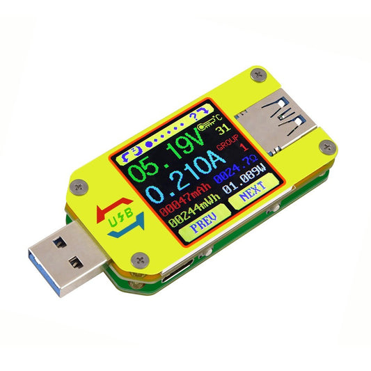RD USB 3.0 Type-C Color LCD Display Tester Voltmeter Ammeter Battery Charge Cable Impedance Resistance Measurement - UM34