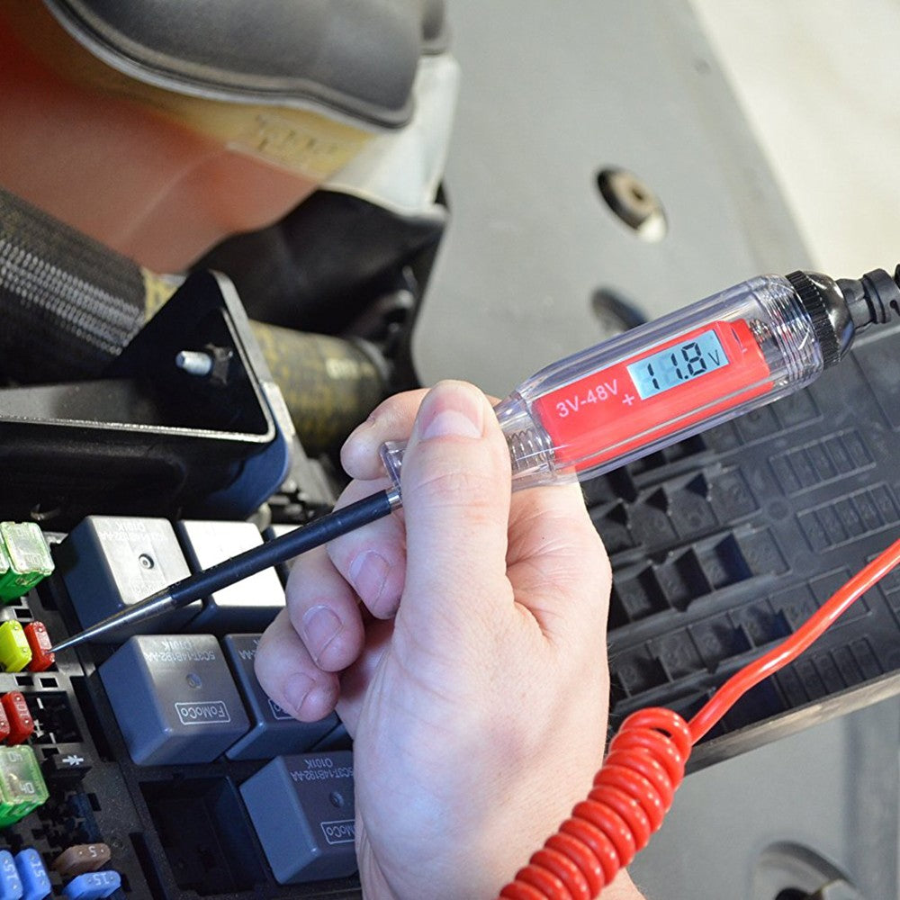 3V-48V LCD Digital Electric Circuit Tester Car Truck Voltage Power Probe Voltage Test Diagnostic