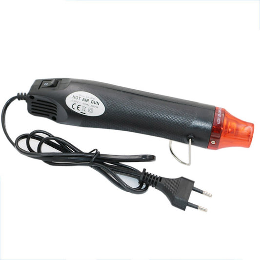 Electric Power Tool Hot Air Blower Shrink 300W Hand Held DIY Heater for Heat Shrink Tubings Thermal Shrinkage - Black / EU Plug