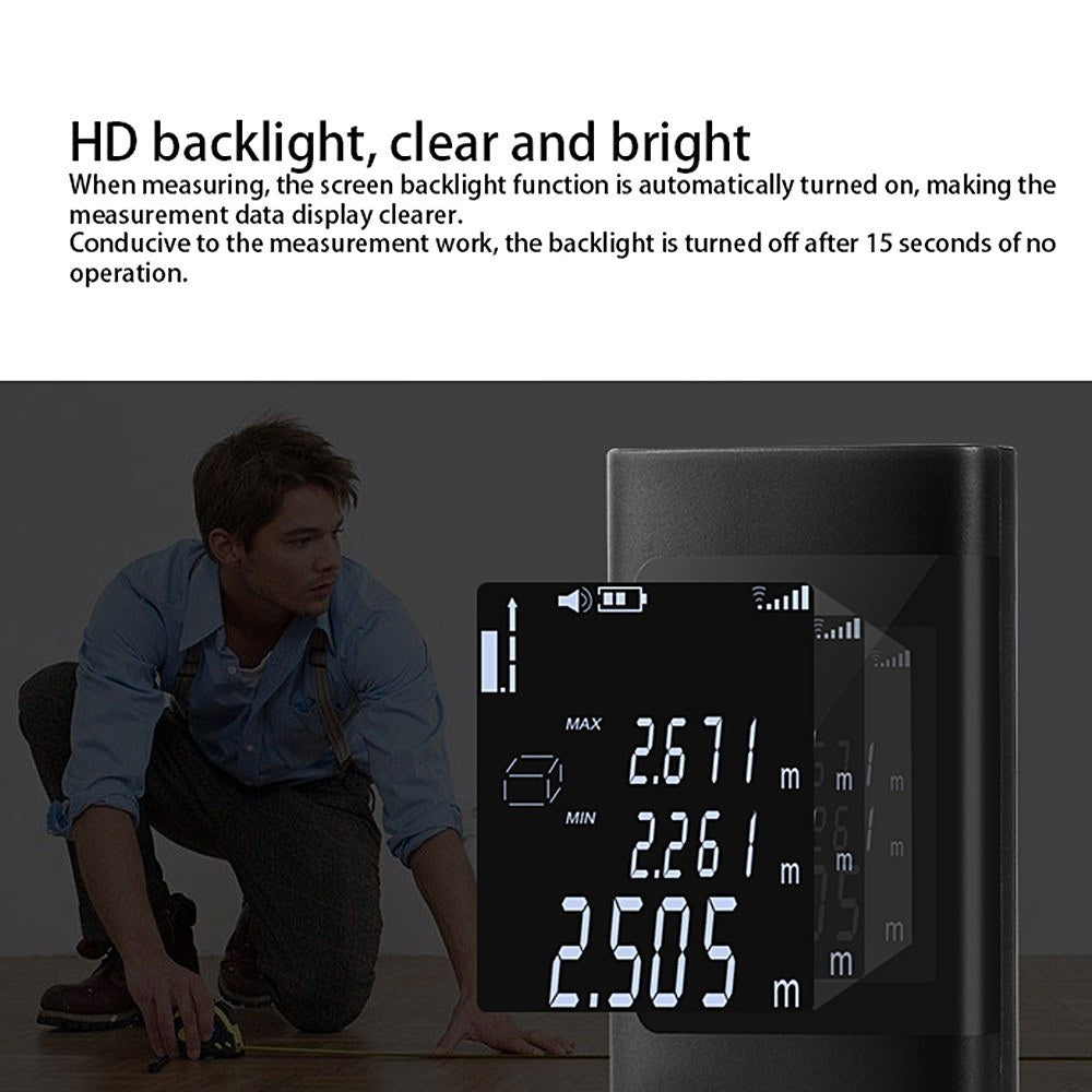 Smart Handheld Rangefinder Digital Mini Distance Measuring Meter Portable USB Charging - 40M