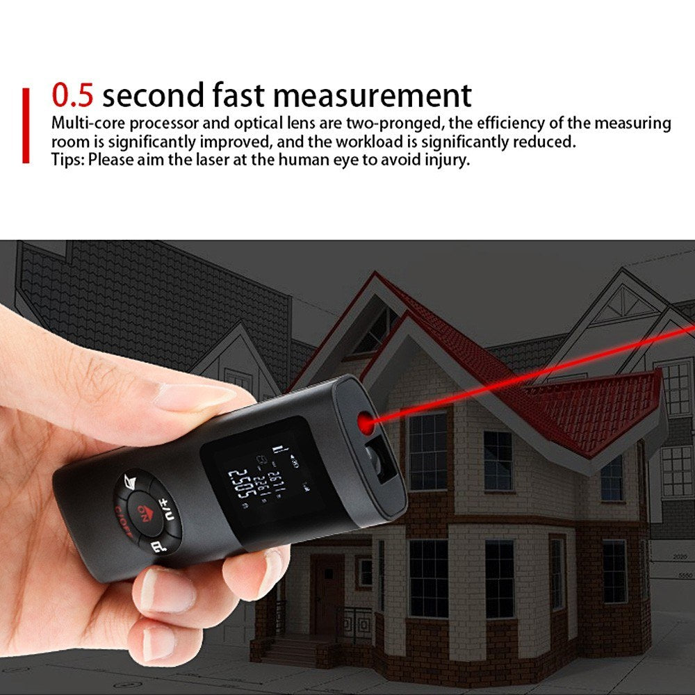 Smart Handheld Rangefinder Digital Mini Distance Measuring Meter Portable USB Charging - 30M
