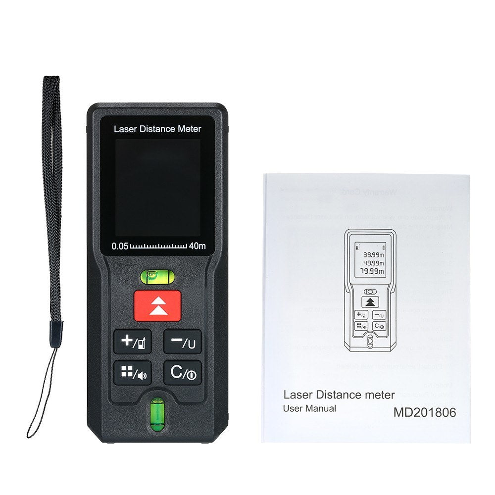 Handheld Digital Laser Distance Meter Portable Range Finder Rangefinder - 40m