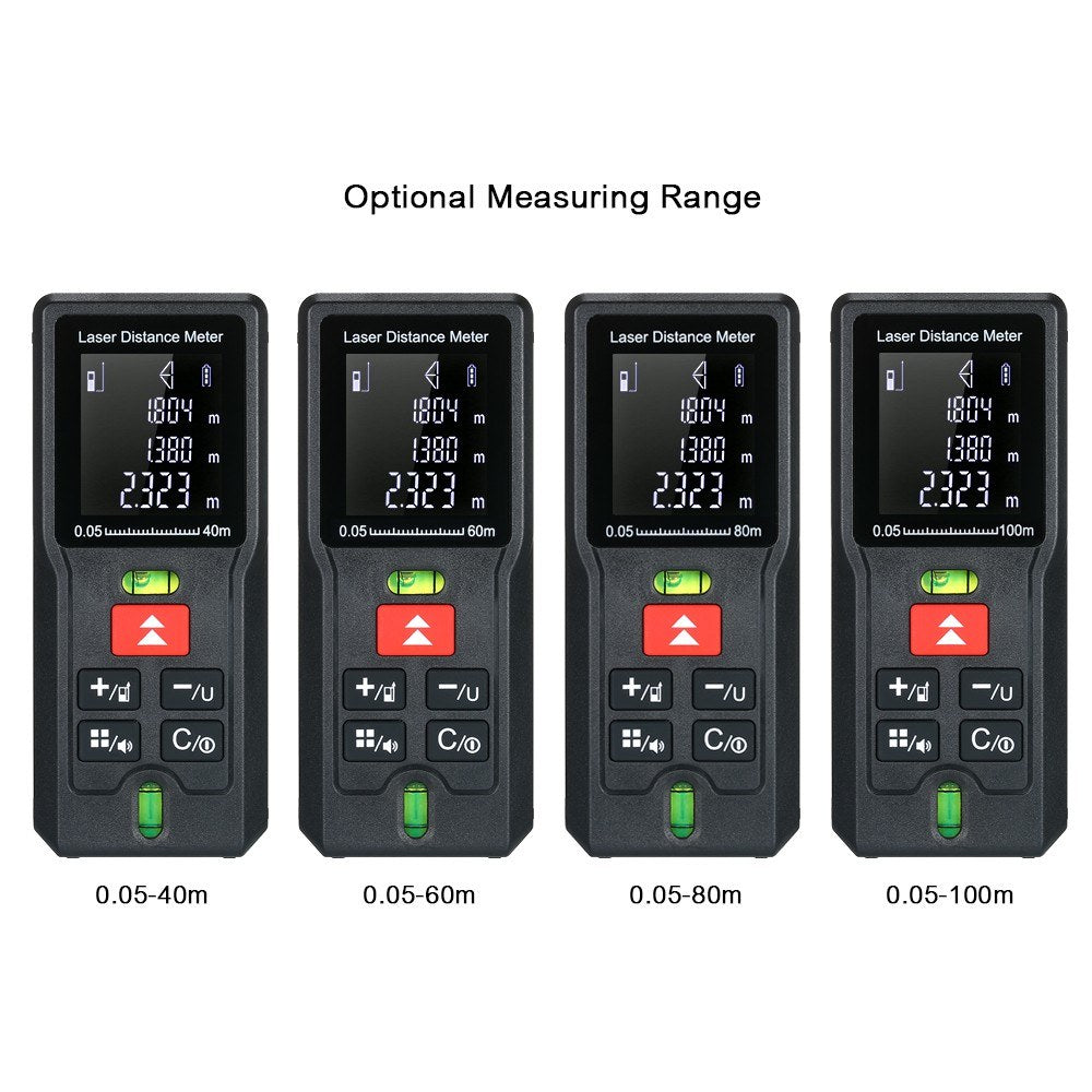 Handheld Digital Laser Distance Meter Portable Range Finder Rangefinder - 60m