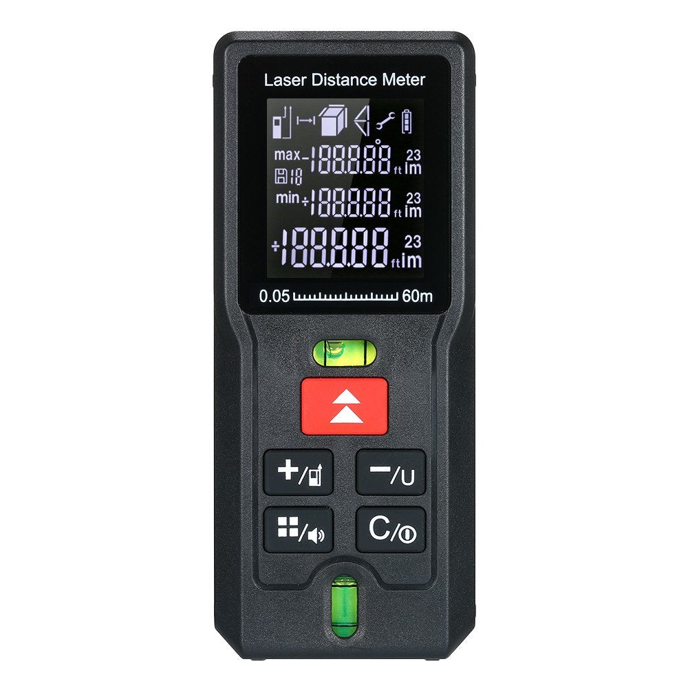 Handheld Digital Laser Distance Meter Portable Range Finder Rangefinder - 60m