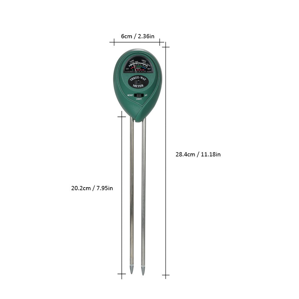 3-in-1 Multifunctional Soil Tester Moisture Meter PH Meter PH Moisture Sunlight Intensity PH Tester