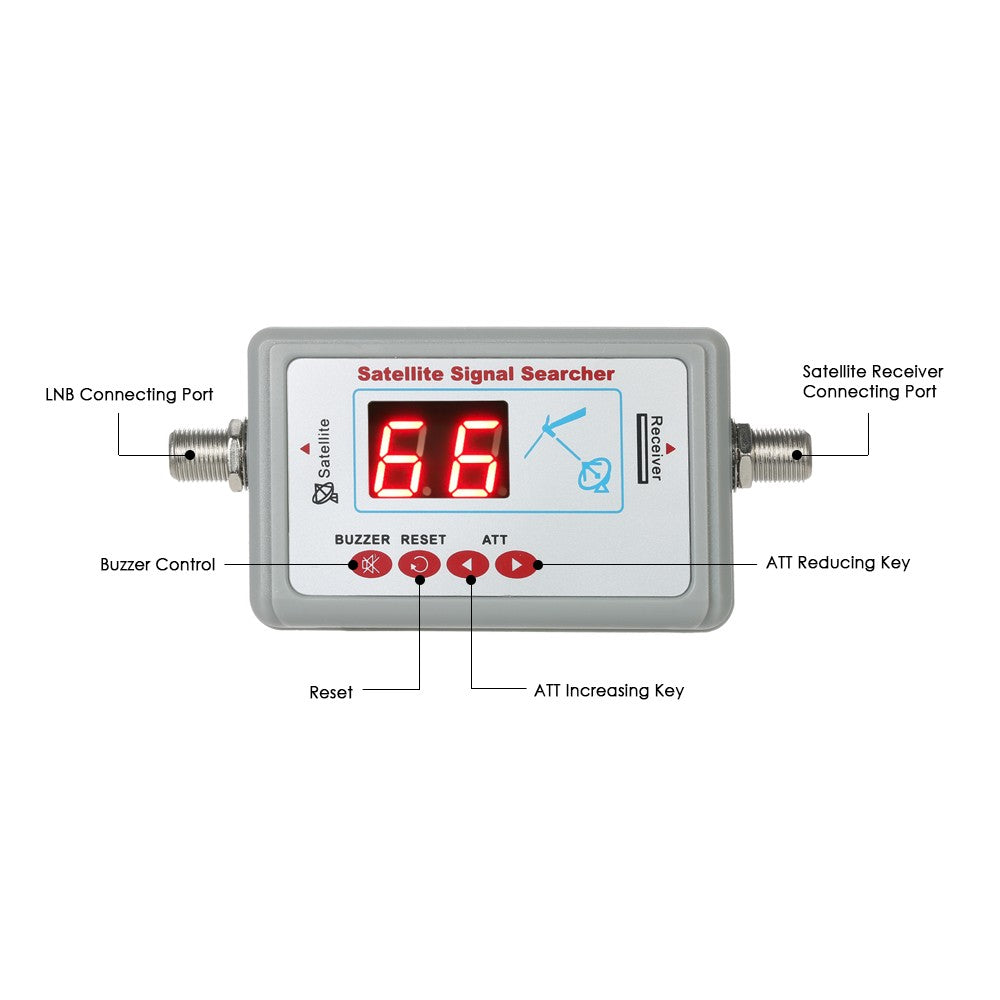 Digital Satellite Signal Finder with Buzzer Meter Mini Satellite Finder