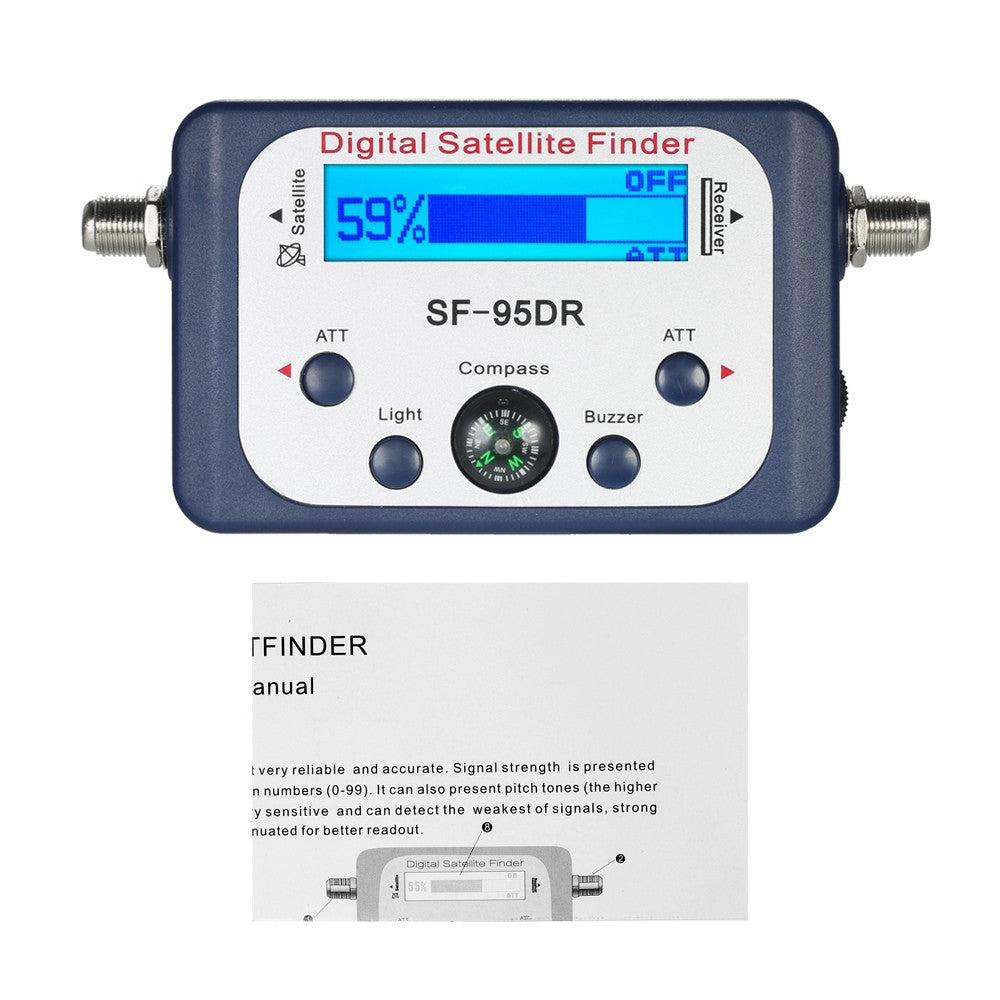 Digital Satellite Finder Satellite Signal Meter with LCD Display Digital Satfinder with Compass