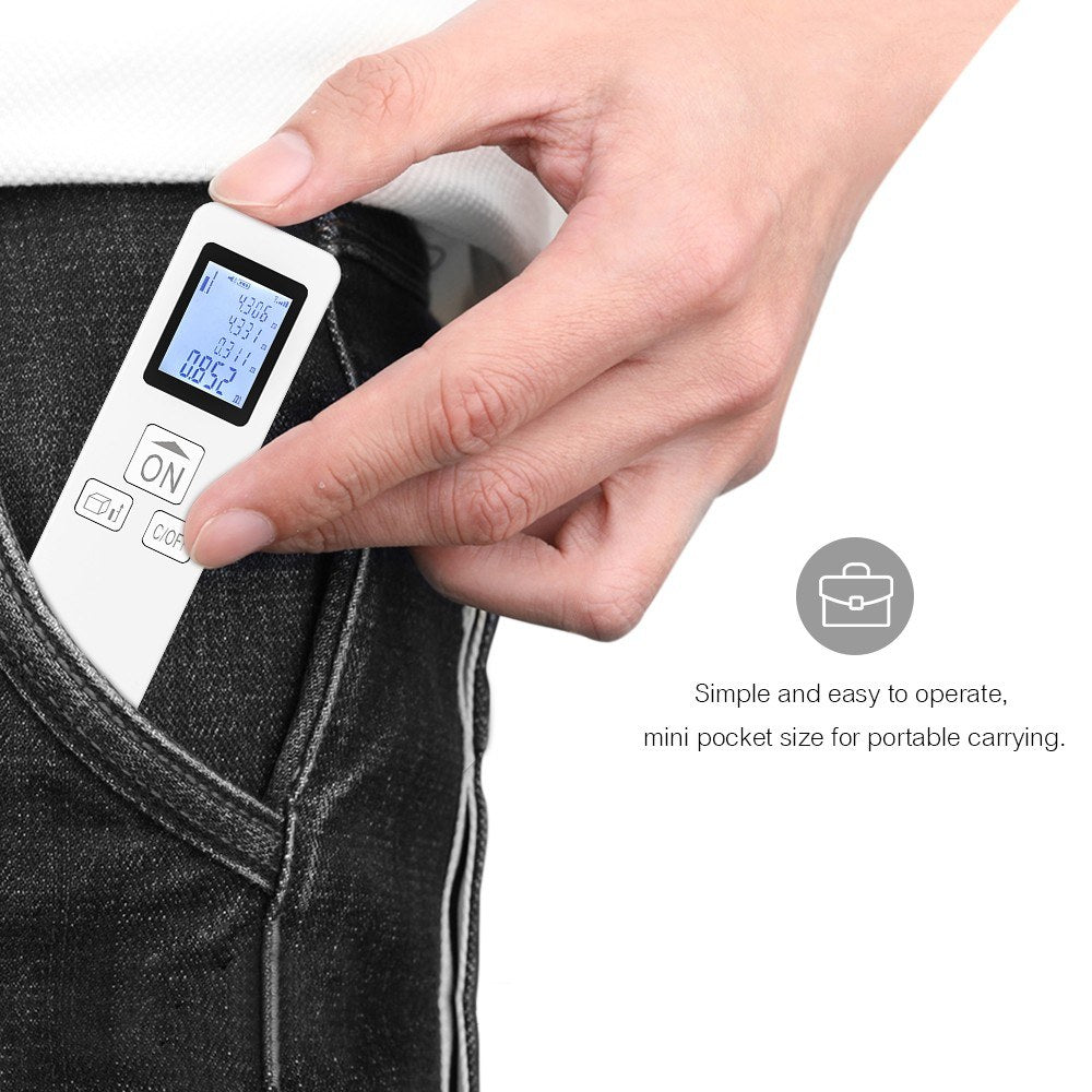 Mini Handheld Laser Distance Meter Digital Laser Rangefinder Distance Area Volume Measurement 35m