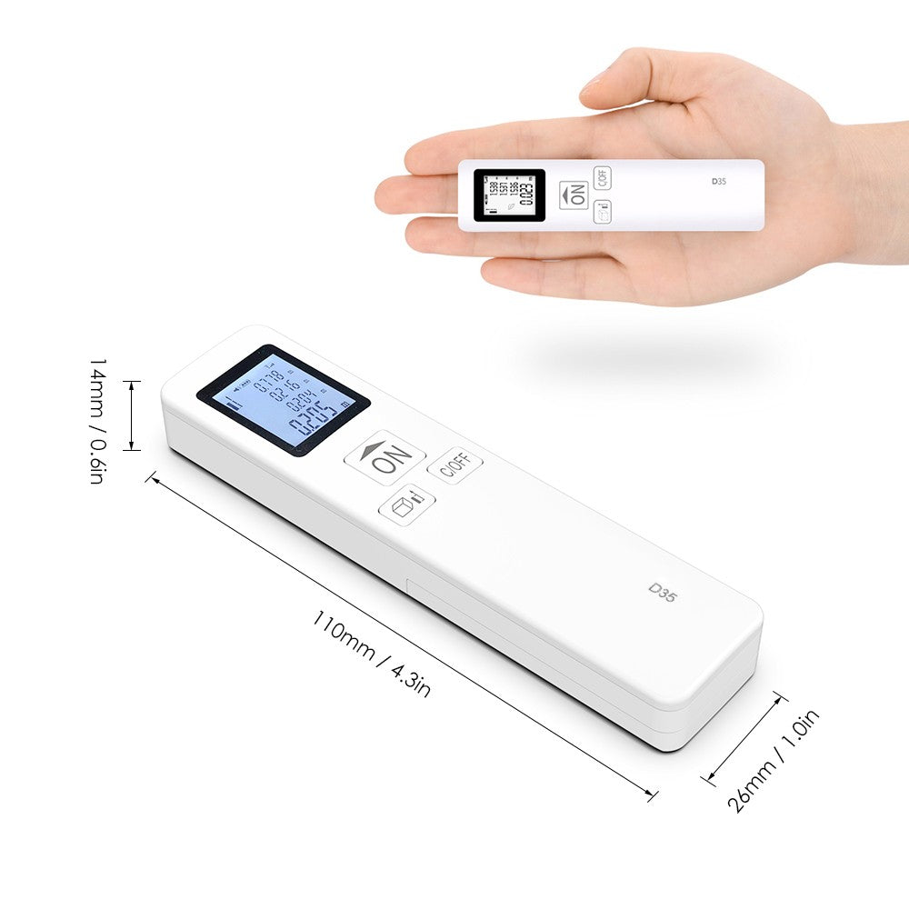 Mini Handheld Laser Distance Meter Digital Laser Rangefinder Distance Area Volume Measurement 35m