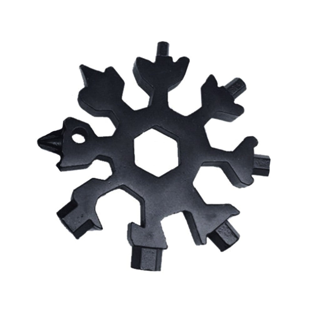 18 in 1 Snowflake Shaped Stainless Steel Multi-purpose Screwdriver Tool - Black