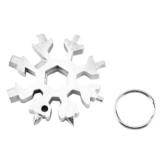 18 in 1 Snowflake Shaped Stainless Steel Multi-purpose Screwdriver Tool - Silver