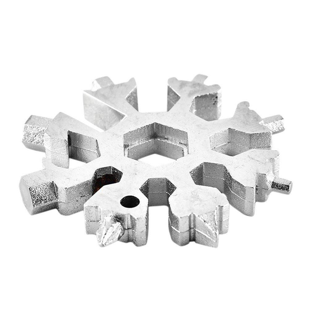 18 in 1 Snowflake Shaped Stainless Steel Multi-purpose Screwdriver Tool - Silver