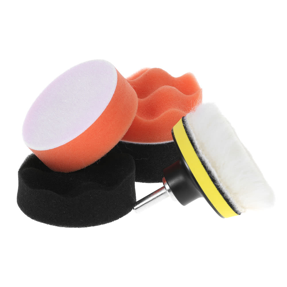 7PCS 3inch 80mm Car Polishing Pads Waxing Buffing Pad Sponge Kit Set for Car Polisher Buffer Waxer Sander Polishing Waxing Sealing Glaze - E2365-1