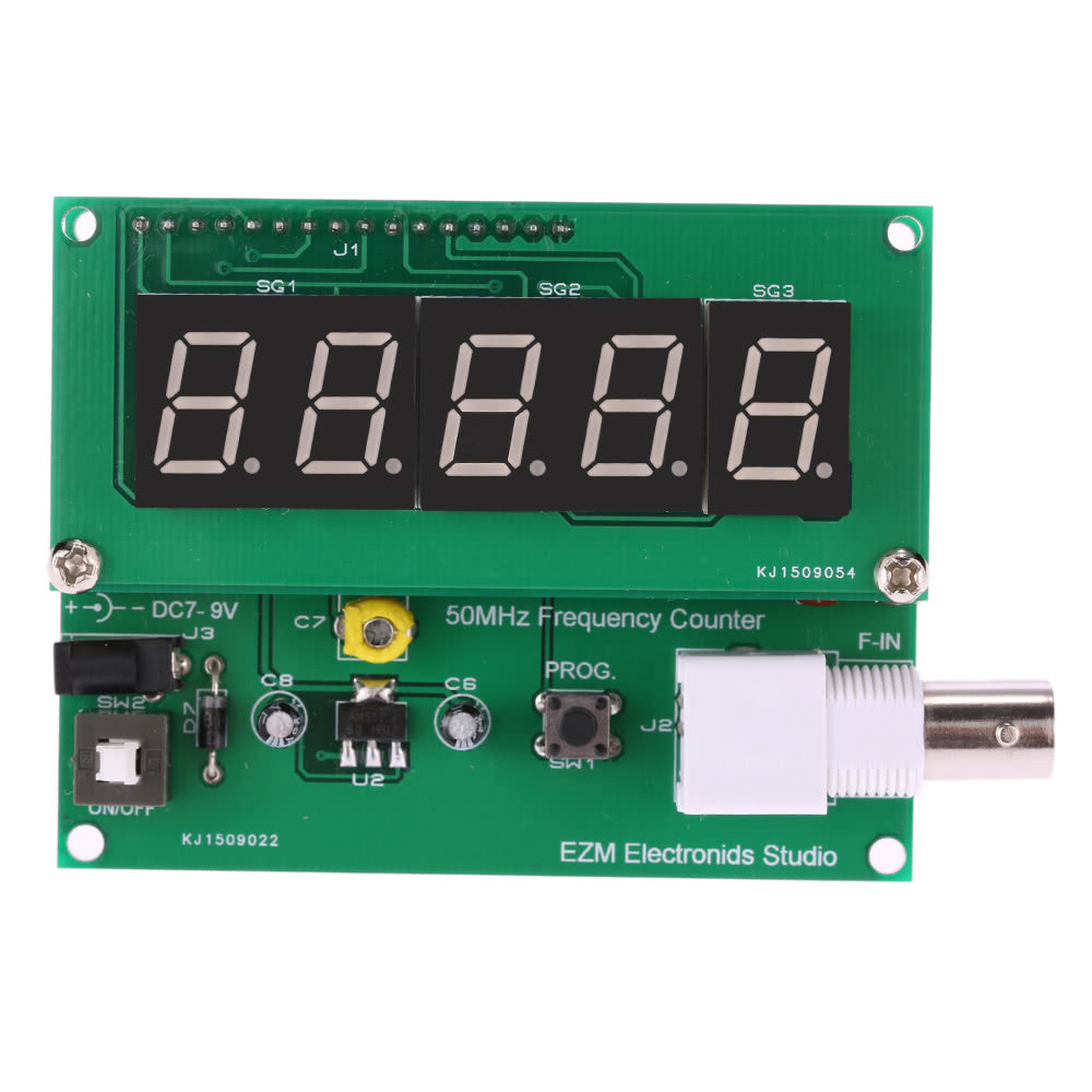 High Sensitivity 1Hz-50MHz Frequency Meter Counter Measurement Tester Module 7V-9V - Assembled Tester