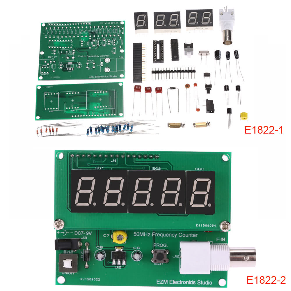 High Sensitivity 1Hz-50MHz Frequency Meter Counter Measurement Tester Module 7V-9V - Assembled Tester