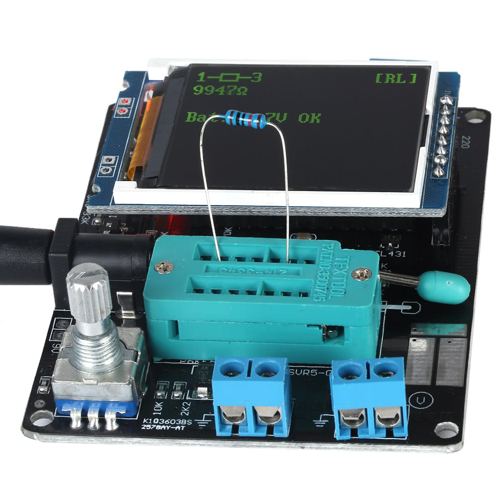 Multifunctional LCD GM328A Transistor Tester Diode Capacitance ESR Voltage Frequency Meter PWM Square Wave Signal Generator SMT Soldering