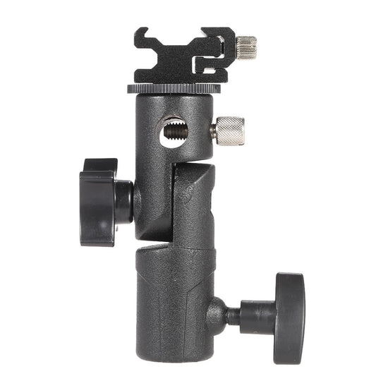 E Type Swivel Light Stand Bracket Universal Metal Flash Hot Shoe Speedlite Umbrella Holder