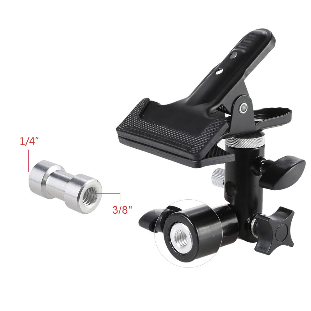 to 3/8&quot; Screw Mount Swivel Adapter Metal Clamp Clip Holder