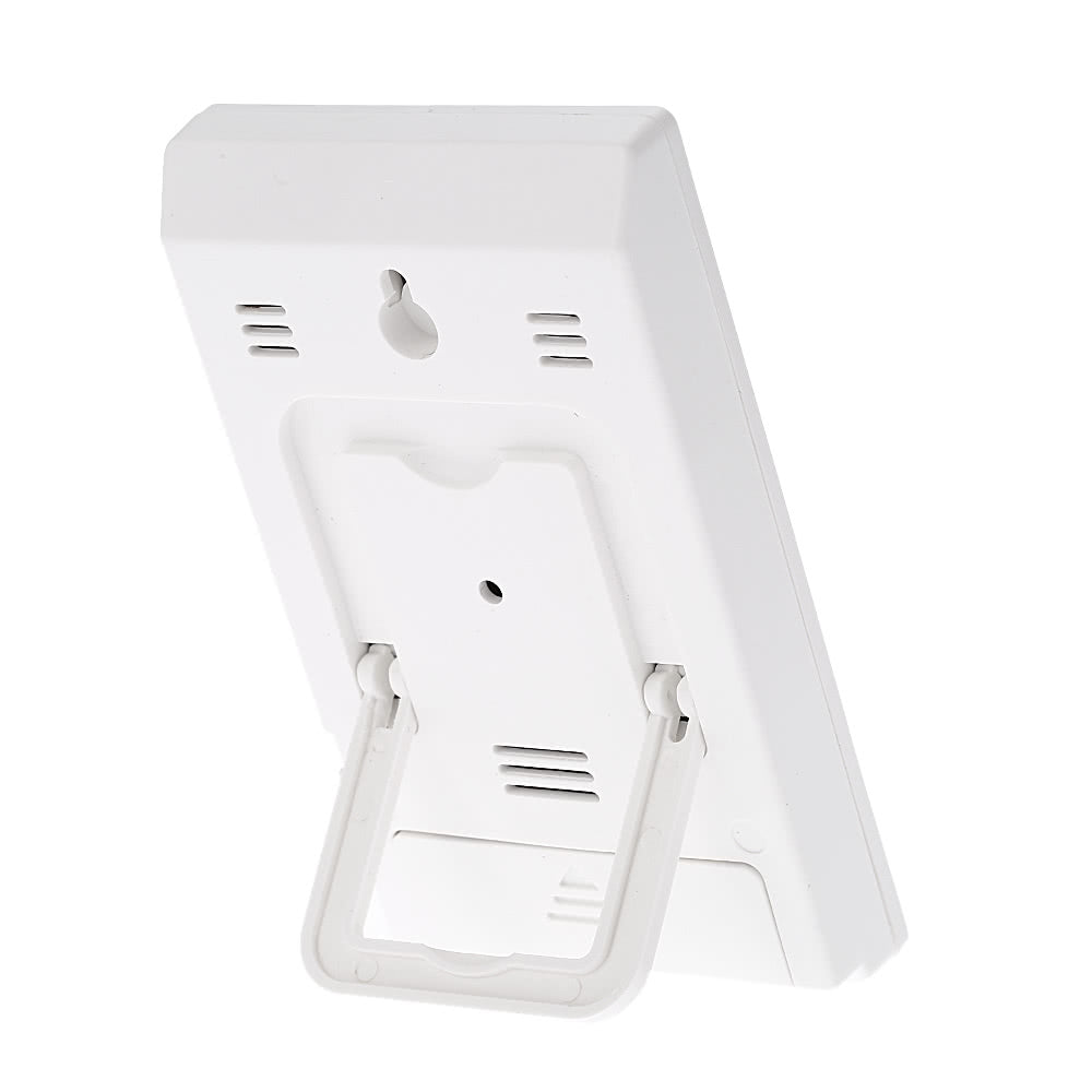 LCD Digital Hygrometer Clock Temperature Thermometer - Pink