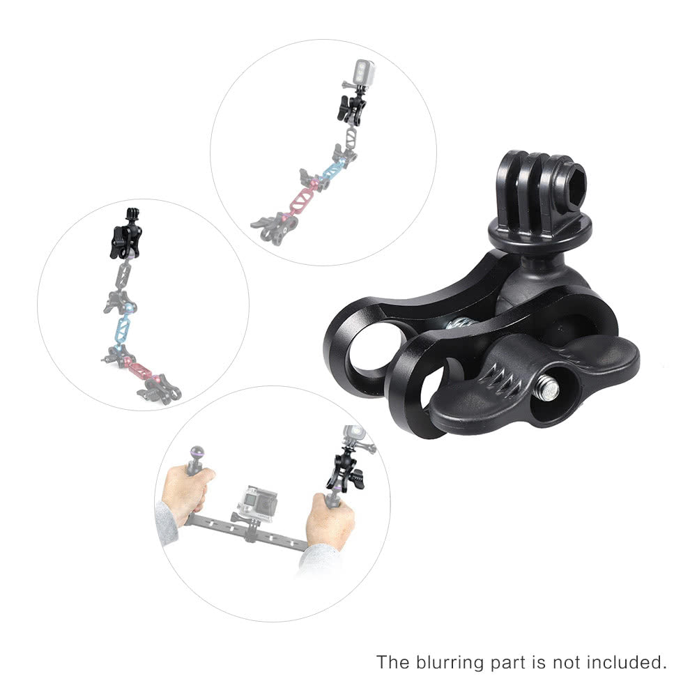 Diving Lights Butterfly Clip Arm Clamp Mount Ball Base Adapter for Gopro Hero 4 3+ 3 Action Camera