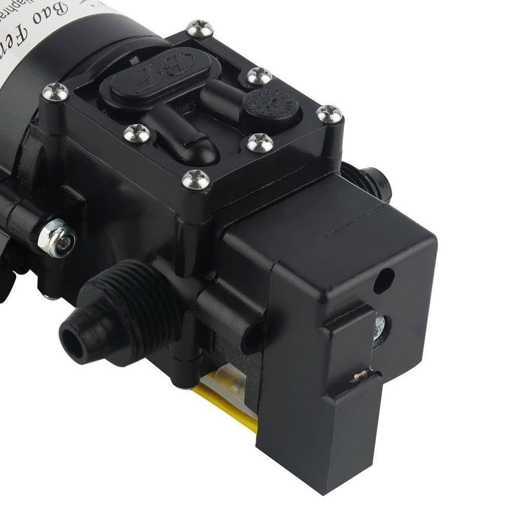 DC 12V 60W Motor High Pressure Water Diaphragm Self Priming Pump 4.0L/Min Educational Equipment - Black