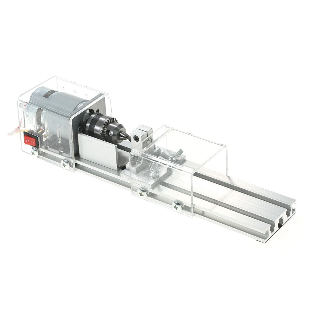 100W 12-24V Mini Lathe Beads Polisher Woodworking DIY Craft Rotary Machine - EU Plug