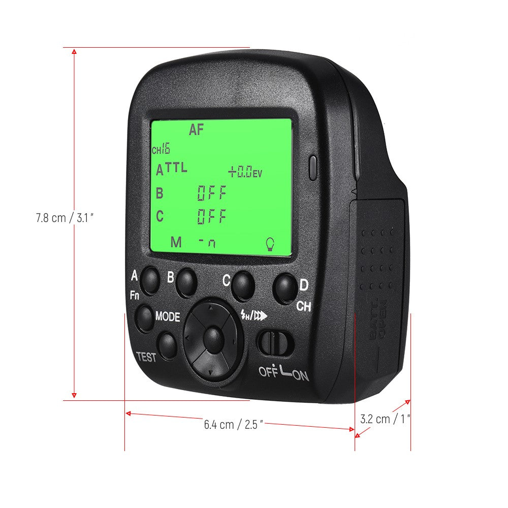 2.4GHz TTL Wireless Flash Trigger Transmitter for Sony A77II, A7RII, A7R, A58, A99, ILCE600L Camera