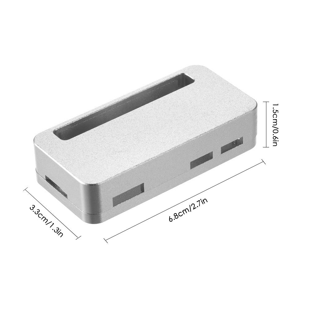 Aluminum Alloy Metal Case Protective Shell Cover Box for Raspberry Pi Zero - Silver