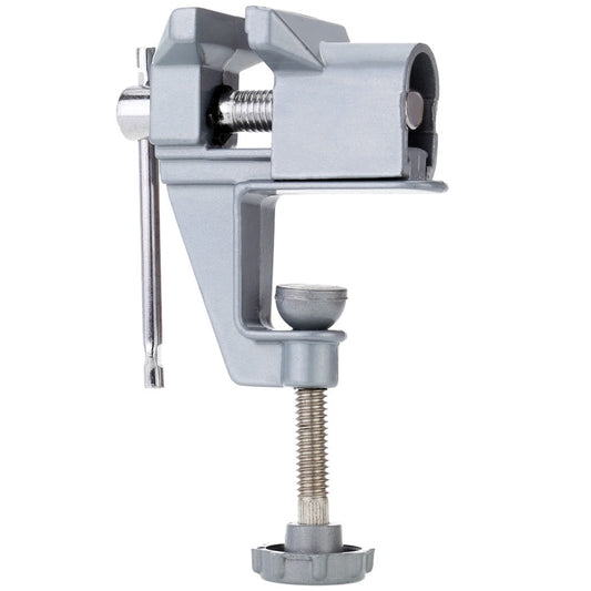 Mini Vise Electric Drill Stent Clip-on Jewelry Clamp Table Vice for Mini Nuts Drilling - Silver