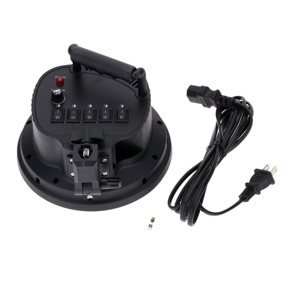 5 in 1 E27 Base Socket Light Lamp Bulb Holder Adapter - Black/White